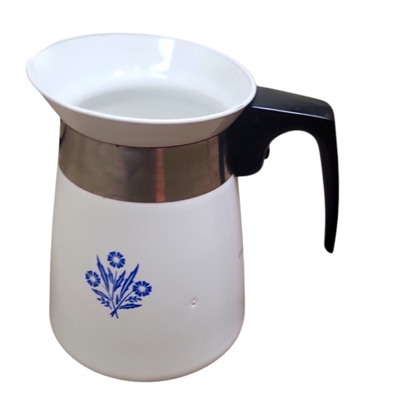 Corning Ware Coffee Tea Pot Blue Cornflower 8 Cup 2 Quart - Picture 1 of 5